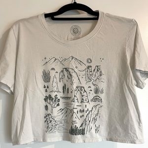 Parks Project Crop Top, Size Small, Iconic National Parks